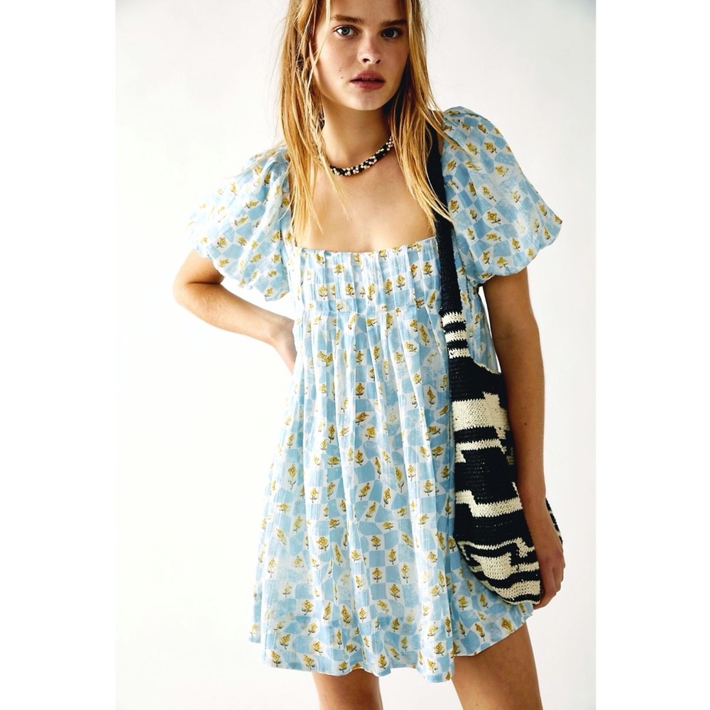 NWOT Free People Printed Marina Mini Dress